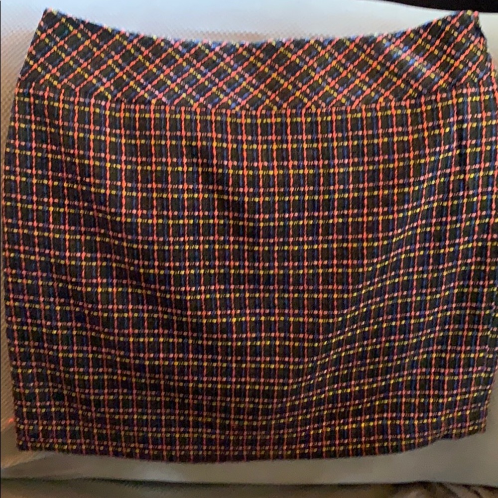 Loft side zip fully lined mini tweed skirt size 10